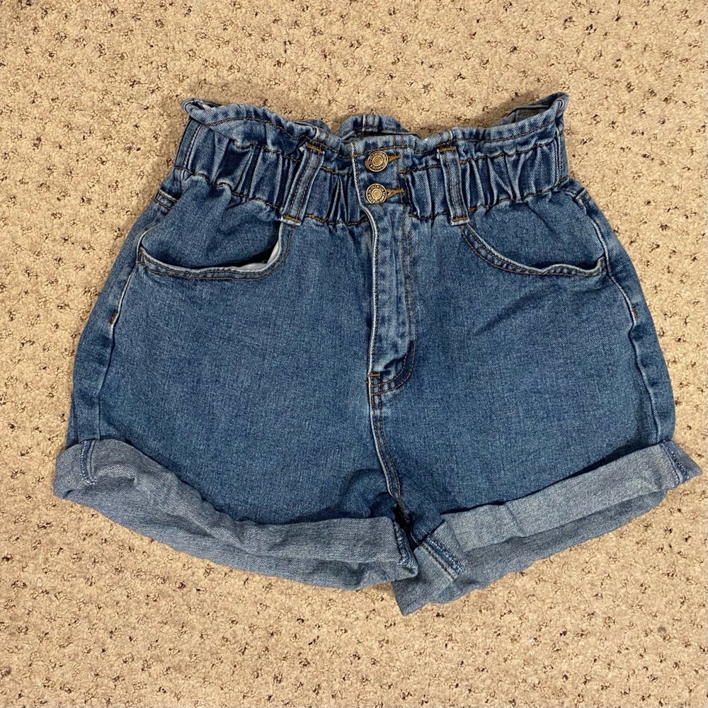 Forever 21 Paper Bag Denim Shorts